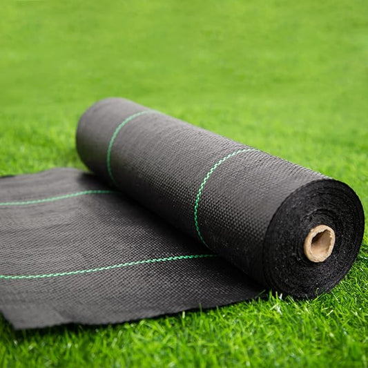 Garden Weed Barrier Landscape Fabric,Weed Block Fabric Heavy Duty 3.2OZ,Woven Mulch for Landscaping Ground Cover Weed Control Fabric, Black Garden Bed Liner (1.4ft x 100ft)