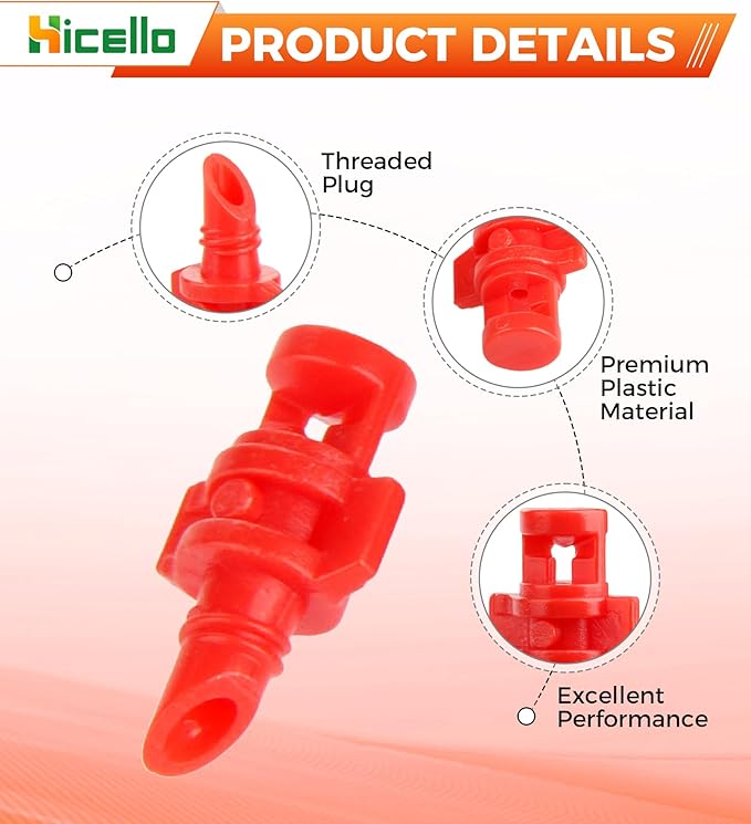 100PCS 360 Degree Misting Nozzle Irrigation, Sprinklers Sprayer for Garden Irrigation System, Micro Sprayer Refraction Automizing Drippers