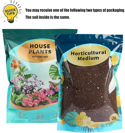 Potting Soil Mix 4qt for Indoor Plants, Organic Houseplant Soil Well Draining Dirt Ready to Use, Fit for House Plant Like Pothos, Philodendron, Monstera, African Violet