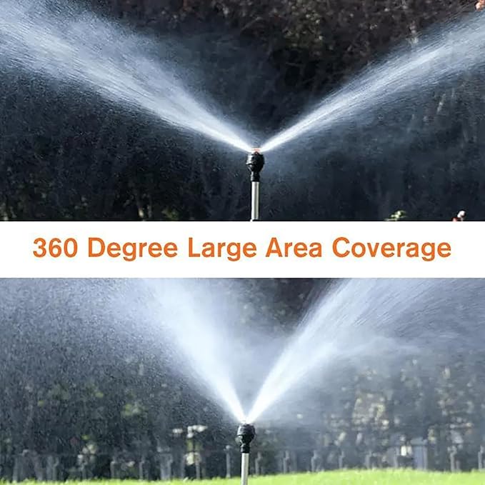 Rotating Tripod Sprinkler, 360 Degree Automatic Rotating Tripod Sprinkler, Automatic Rotating Yard Sprinklers, Rotatings Tripods Sprinklers for Large Area Yard Garden Lawn (A)
