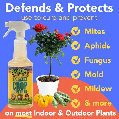 Trifecta Crop Control Insecticidal Soap for Plants | All Natural Fungicide for Plants | Spider Mite Killer Indoor Plants, Food Safe Pesticide, Herbicide, Spider Mites Spray for Plants (32oz - 2 Pack)