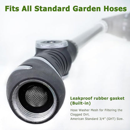 Heavy Duty Watering Wand, 22-Inch Long Metal Garden Hose Wand with Adjustable Rotating Head, Hose Nozzle Sprayer with Thumb Control, Perfect for Hanging Baskets,Shrubs and Plants