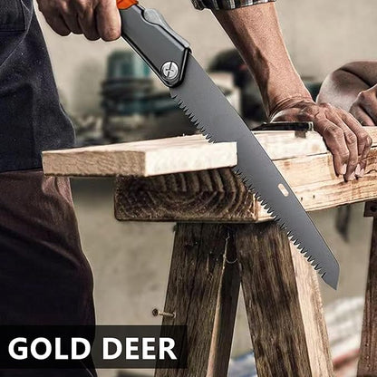 8Inch Folding Saw Camp Saw Folding Heavy Duty Rugged Blade Hand Saw Pruning Saw with Ergonomic Non-Slip Handle Design for Camping, Gardening, Hunting,Cutting Wood, PVC, Bone