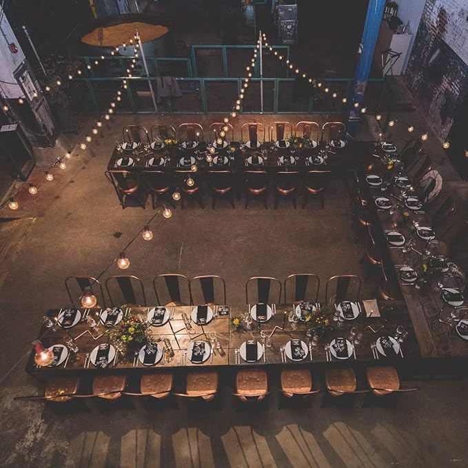 Hometown Evolution, Inc. 25 Foot Globe String Lights (G40 Clear - White Wire - 1.6 Inch 5 Watt Bulbs)