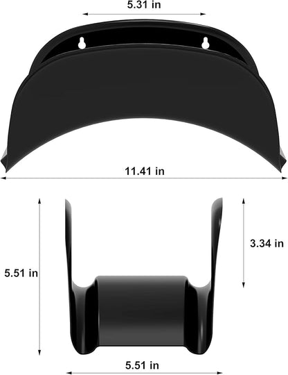 Gardzen Heavy Duty Hose Hanger Wall Mount, Hose Holder, Hook, Rack, Support for Outside, Black