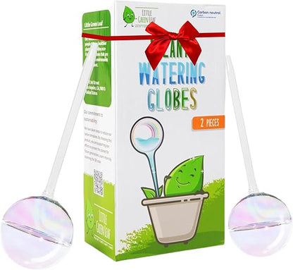 LGL Plant Watering Globes - Automatic Self Watering Globes. Decorative Self Watering Planter. Self Watering Spikes to Support Plant Health. 2 Pack x 200ml.