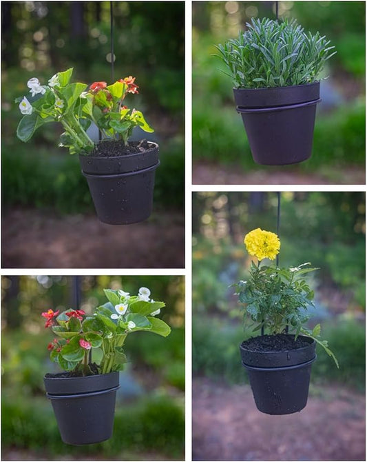 Gardzen Hanging Planters, Hanging Pots Holder for Plants Outdoor & Indoor, Plant Hangers for Plant Flower, L