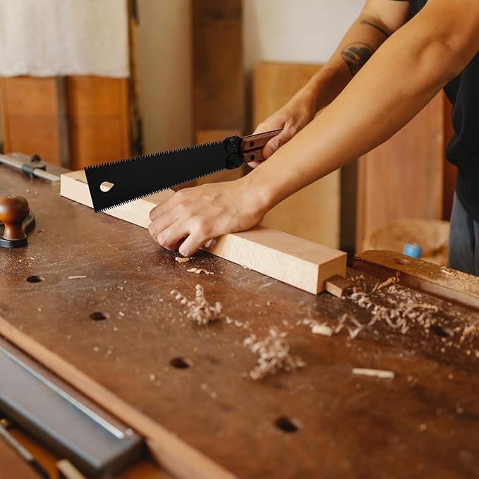 Folding Hand Saw - 5.5inch, 11TPI Pruning Saw with Smooth Cuts & Flush Cut Feature for Camping and Gardening