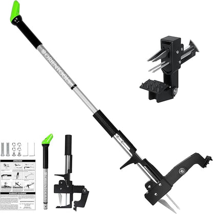 ORIENTOOLS Weed Puller, Stand Up Weed Puller, 32 to 41 inch Long Handle, Upgrade Detachable Telescopic Handle Garden Weeding Tool with 4 Claws for Labor Saving Dandelions Remover Tool