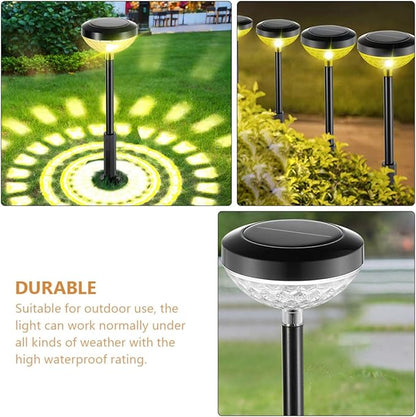 Solar Pathway Lights Outdoor Garden Stake Lamp with LED Solar Powered Light for Yard Patio Landscape Lighting Waterproof Decorative Ground Plug