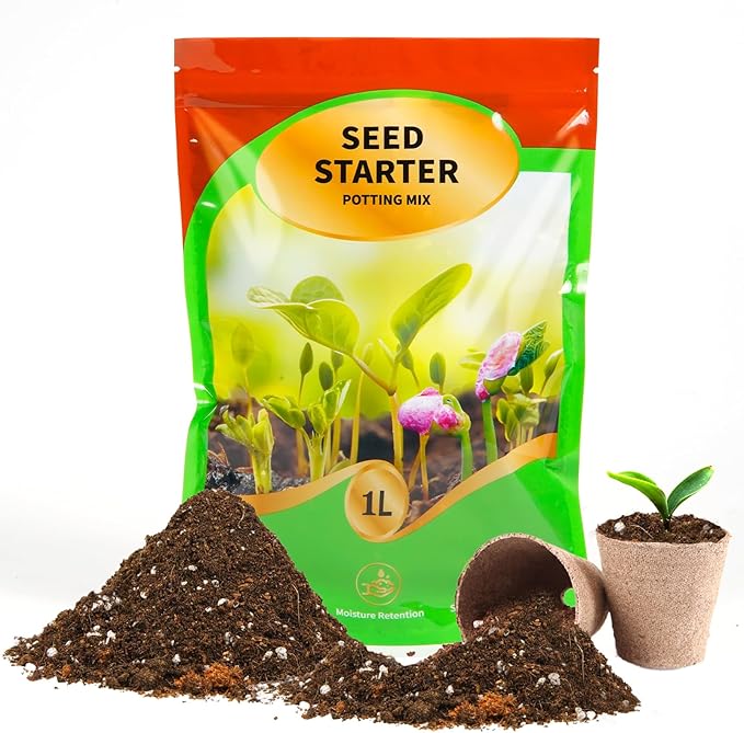 Seed Starting Soil Mix 1qt, Seed Starter Seedling Soil Ready to Use Suitable for Vegetable, Flower, Houseplant and Bonsai
