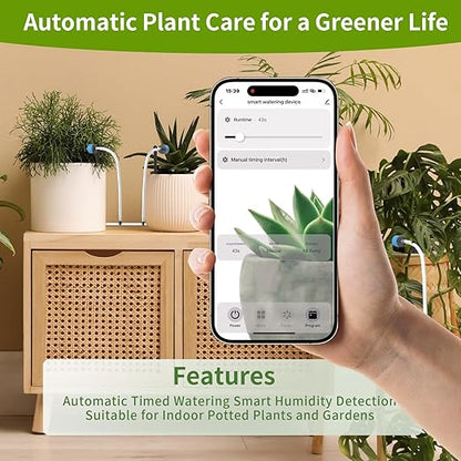 Automatic Plant Waterer Indoor Self Watering System for 20 Potted Plants,Auto Drip Irrigation System Programmable Timer & Compatible.251022