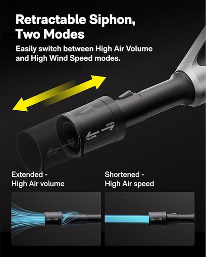 HOTO Cordless Leaf Blower, MAX 720CFM 120MPH, Electric Lightweight Leaf Blower with Battery, USB-C Fast Charging, Handheld Mini Blower for Lawn Care, Snow, Yard, Leaves, Dust