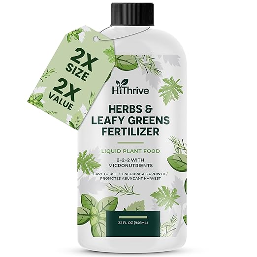 32oz Liquid Fertilizer for Vegetable Garden – Makes 48 Gallons of Garden Fertilizer for Outdoor Vegetables - Herbs & Leafy Greens Live Plants Indoor Plant Food, Liquid Plant Food for Growth & Flavor