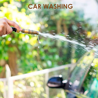 Water Hose Sprayer Nozzle, Solid Brass Jet Sweeper Nozzles with Adjustable Twist, High Pressure Hose Nozzle Garden Hose Nozzle for Garden