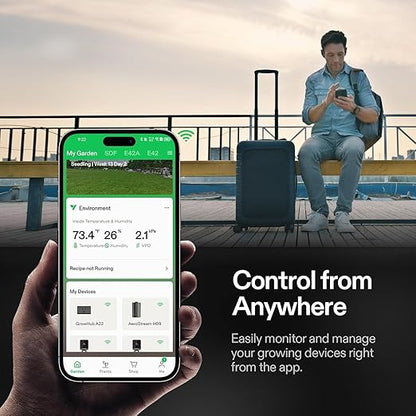 VIVOSUN Automatic Drip Irrigation Kit, Smart Watering System with 16 Drip Emitters, 4mm Fast Flow, App-Controlled A10 GrowHub, Quiet 15W Pump, Anti-Siphon & Filtered for Indoor & Outdoor Plants