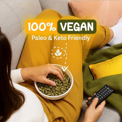 Sunbest Natural Raw Pumpkin Seeds, 5 lbs – Unsalted & Shelled – Bulk Bag, Whole Pepitas, Pumpkin Seeds to Eat – For Snacking, Baking & Topping – Rich in Essential Fatty Acids, Iron & Protein (80 oz)