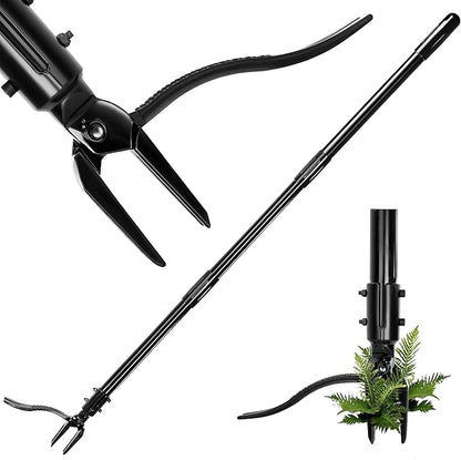 YMHB Weed Puller Tool, 50 Inch Stand Up Heavy Duty Weed Puller Tool, Gardening Hand Weeding Tool, 4 Claw Steel Head with Long Metal Handle Weed Remove Tool for Yard and Garden ﻿