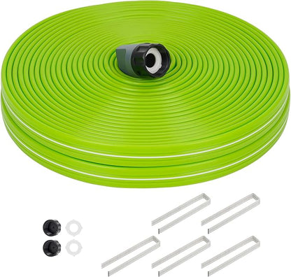 Sprinkler Soaker Hose 75FT, Watering Soaker Hose with Holes, High-Efficiency Sprinklers System for Garden and Lawn with Staples