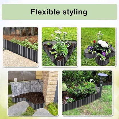 Corrugated Metal Garden Edging,6in(H) x 40ft(L) Sturdy Galvanized Landscape Edging for Lawn,Garden Fence,Flower Bed and Paver