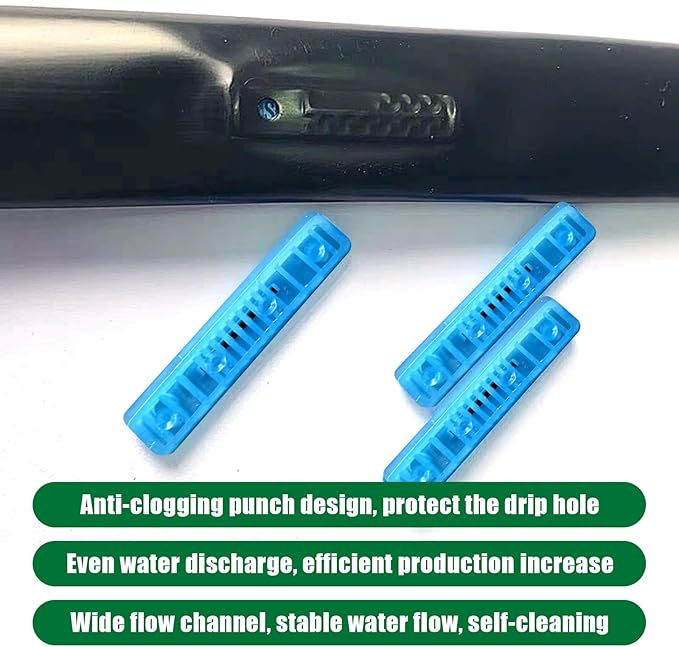 5/8" Drip Tape 1010FT, 4" Spacing Roll,16 Mil Garden Irrigation Tubing Hose, Adjustable Drip Tape Irrigation, Automatic Drip Irrigation System for Flowers, Plants, Fruits, 0.75 GPH/Hole