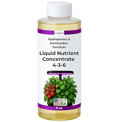 Liquid Plant Food – Hydroponics Nutrients for Indoor House Plants, Tomato, Strawberry, Lucky Bamboo, Lettuce, Vegetable Garden & Herbs – Aero Nutrients Liquid Fertilizer for All Growing Systems (8 oz)