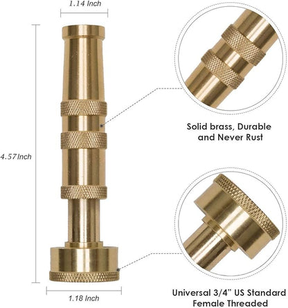 BEAULIFE 304 Stainless Steel Metal Garden Hose Extension 100 Ft with Brass Water Hose Nozzle Flexible & Lightweight Kink Free Hose Connector for Hose Reel Faucet Outdoor