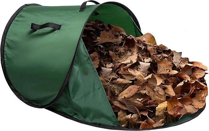 Foldable Pop Up Leaf Collector, Miniature Leaves Pickup and Loader Bag, Lawn Portable Leaf Bags for Cleaning Up Garden Weeds Branches Waste Trash