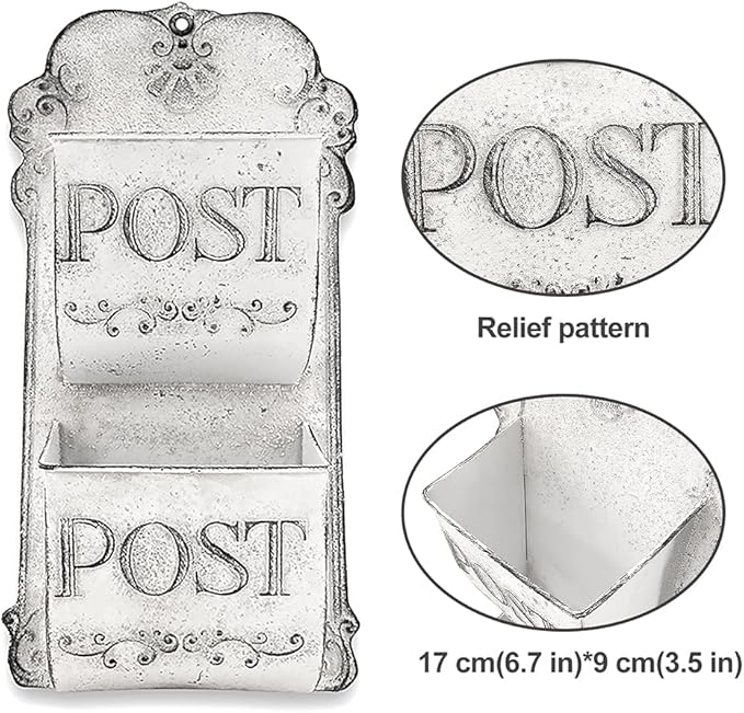 All Chic Outdoor Wall Planters Metal Wall Planter Wall Mounted Planters 2-Tiers White Wall Vase Flower Pot Indoor Outdoor Wall Hanging Planter Shabby Rustic Farmhouse Decor…