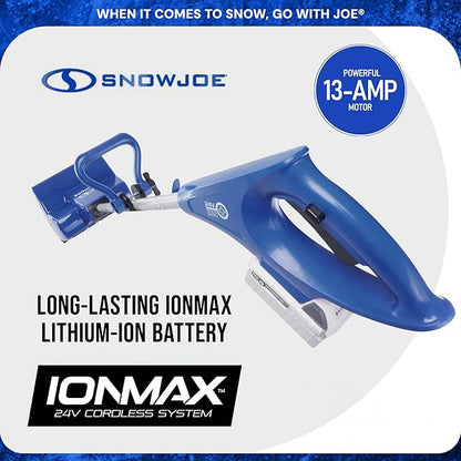 Snow Joe 24V Cordless Electric Shovel Kit w/ 5Ah Battery & Charger, 11″ Clearing Width, 400W Motor – Portable, Lightweight, Heavy-Duty Ice Removal for Deck, Patio, Driveway & Sidewalk, 24V-SS11-XR