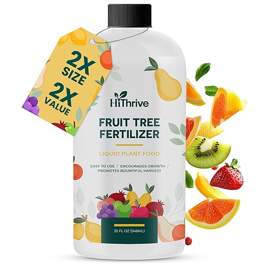32oz Fruit Tree Fertilizer - Makes 32 Gallons of Fruit Tree Spray Plant Fertilizer for Blueberries, Strawberry Plant, Apple & More - Promotes Vibrant Foliage, Strong Branches, and Abundant Harvests