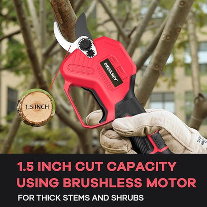 Electric Pruning Shears for Milwaukee M18 Battery, Brushless Cordless Branch Cutter Pruner with 1.5 inch Cut Capacity for Tree trimming, Shrubs, Gardening (Tool Only)
