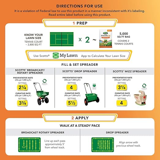 Scotts DiseaseEx Lawn Fungicide, Fungus Control, Fast Acting, Treats up to 5,000 sq. ft, 10 lbs. (3-Pack)