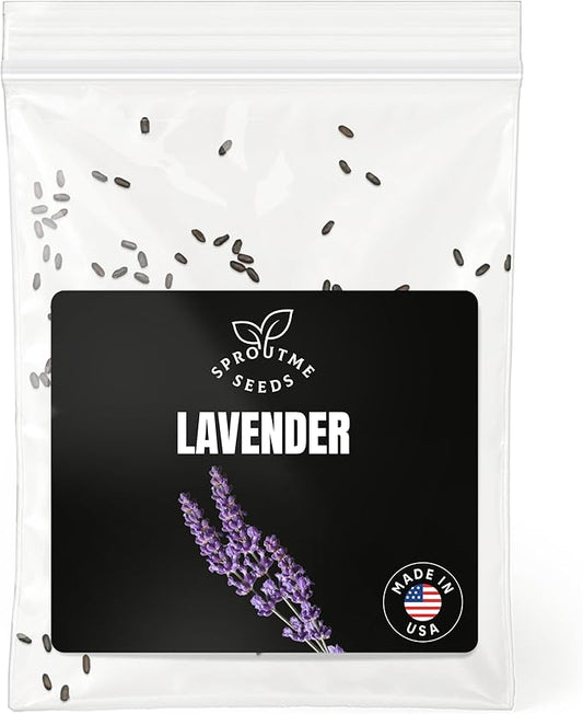 Fall & Winter Lavender Seeds for Indoor & Outdoor Planting – 100+ Non-GMO Heirloom USA-Grown Fragrant Herb for Crafts with High Germination (Lavandula angustifolia)