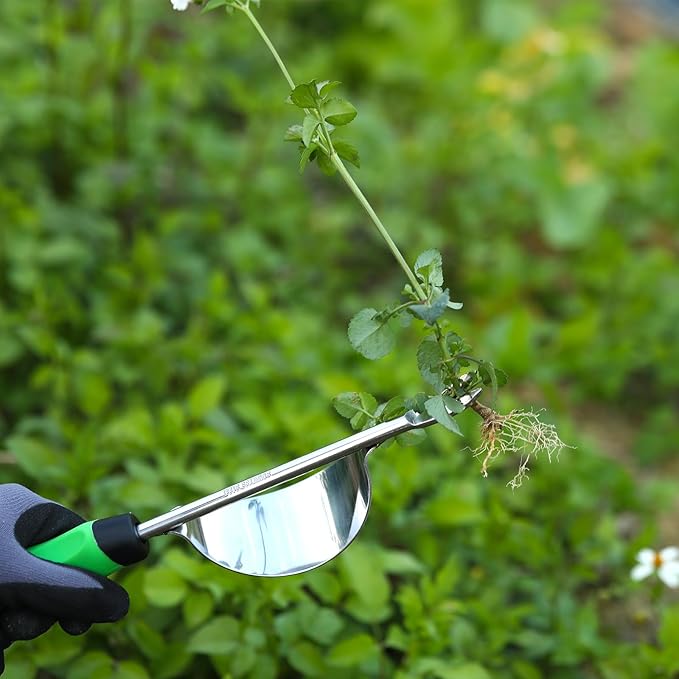 Grootpow HW1 Hand Weeder Tool, Weed Puller Tool with Ergonomic Handle for Garden - Durable Unique Lever Design Dandelion Weeder Tool with V-Shaped Forks for Easy Weed Removal - in Gift Box