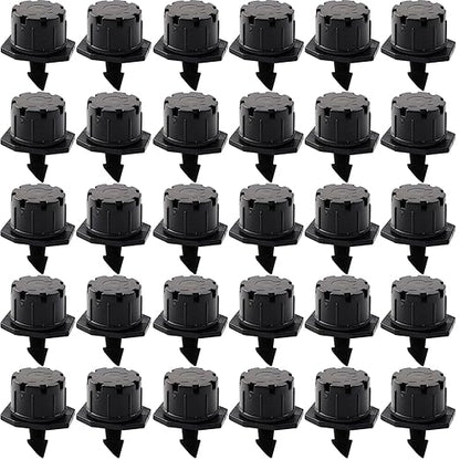 GXXMEI 150PCS Adjustable Drip Irrigation Emitters, 1/4Inch Adjustable Micro Drip Irrigation System Watering Sprinklers Anti-Clogging Emitter Dripper Black Garden Supplies