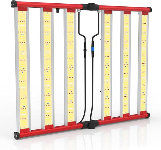 AGLEX 330W Led Grow Lights, Full Spectrum Grow Light with UV IR, Daisy Chain Foldable & Dimmable Plant Bar Style Grow Light for Indoor Growing Commercial Hydroponic Growing Lamp 3x4 FT Core Coverage