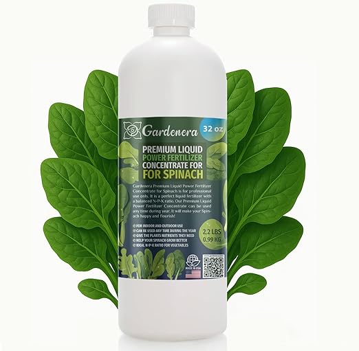 Liquid Power Spinach Fertilizer - Premium Liquid Plant Food for Spinach - Fast-Acting Concentrate for Growth, Strong Roots & High-Yield Harvest - 32 oz - Indoor & Outdoor Use
