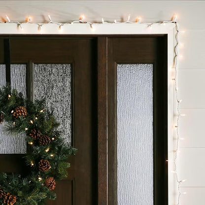 Vigdur 2 Pack 21ft White String Lights with 100 Bulbs on White Wire Cord, UL Approved for Indoor/Outdoors Use, Connectable 120V Clear Outdoor Lights for Xmas Patio Home Party Garden Decor (2 Packs)