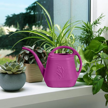Watering Can - for Home Plant Garden - 1 Gallon - Rose Red