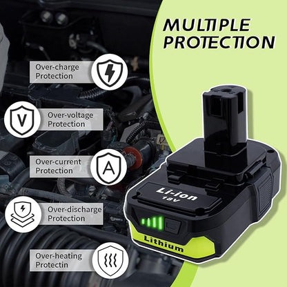 1 Pack 3.0 18V Battery Replacement for Ryobi 18V Battery Compatible with Ryobi 18V Tools – Extended Power and Reliability