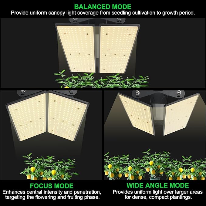 MELONFARM 100W LED Plant Grow Light Meets Plant Growth Requirements Multi-Angle Adjustable, Hanging Design Suitable for Various Growing scenarios