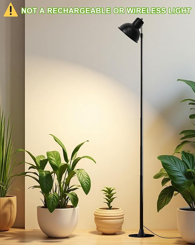 yadoker Plant Grow Light for Indoor Plant, Aluminum LED Grow Light,Elevating Plant Lamp,Height Adjustable,Automatic Timer with 8/12/16Hours,10-Level Brightness,Ideal for Large Plant Grow