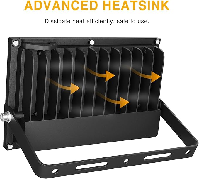 Onforu 80W LED Flood Lights Outdoor,8000LM Super Bright Security Light,6500K Daylight White, Outdoor Floodlight, IP66 Waterproof Outside Floodlights for Garage Yard Garden 2 Pack