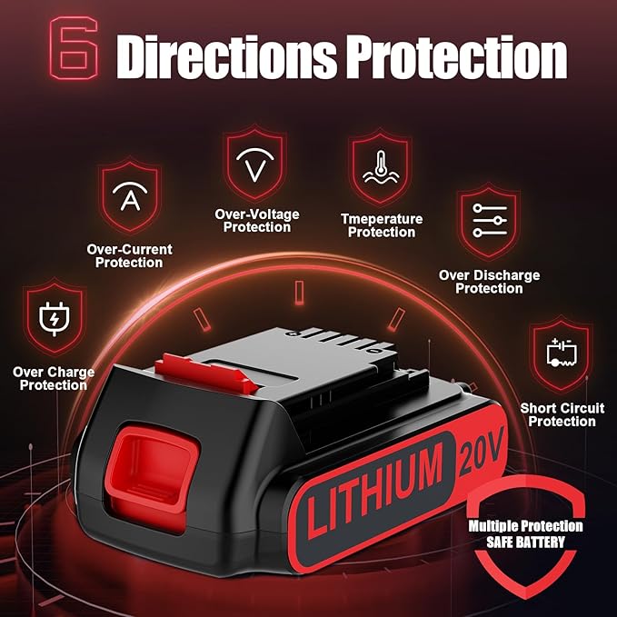 3500mAh LBXR20 Battery for Black and Decker 20V Battery Replacement 20Volt Max Lithium-ion LB20 LBXR20 LBXR2020 20V Lithium-ion Weed Eater Trimmer Cordless Tool Battery 2Pack Just for Black and Decker