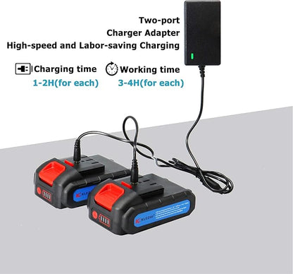 Professional Cordless Electric Pruning Shears with 2 PCS Backup Rechargeable 2Ah Lithium Battery Powered Tree Branch Pruner, 30mm (1.2 Inch) Cutting Diameter, 6-8 Working Hours