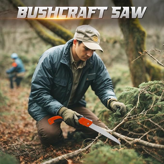 DIYSELF Folding Saw, 10-Inch Hand Saw for Tree Trimming, Pruning Saw with Sk-5 Steel Blade, Heavy Duty Camping Saw, Foldable Saw, Garden Bushcraft Saw