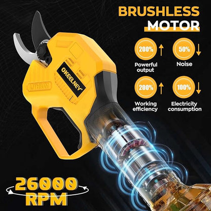 Electric Pruning Shears for DeWalt 20V Max Battery, Brushless Cordless Branch Cutter Pruner with 1.5 inch Cut Capacity for Tree trimming, Shrubs, Gardening (Tool Only)