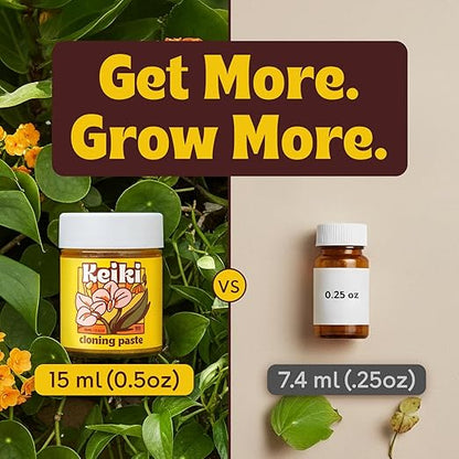 Keiki Paste for Plants to Clone & Create New Growth - 2X The Paste - Rapid Start Cloning Gel for House Plants - Keiki Cloning Paste for Plants- Nutrient Rich Plant Growth Gel - 0.5oz