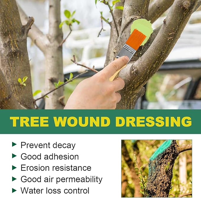 2025Tree Wound Sealer,Tree Wound Pruning Sealer,Pruning Sealer,Tree Wound Dressing With Brush,Tree Wound Sealer Healing Paste,Bonsai Cut Paste,Bonsai Tree Pruning Sealer For Tree Wound (2SET)